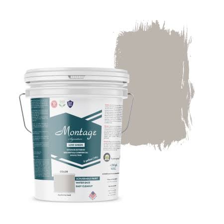 Montage Signature Interior/Exterior Eco-Friendly Paint, Dove Gray - Low Sheen, 5 Gallon