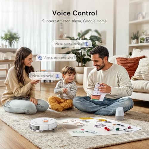 D20S Max+ Robot Vacuum and Mop, 6000Pa Suction for Pet Hair, with Self-Emptying Dock and Pet Grooming Parts, 10 Weeks Hands-Free Cleaning, PreciSense LiDAR Navigation, App & Voice Control
