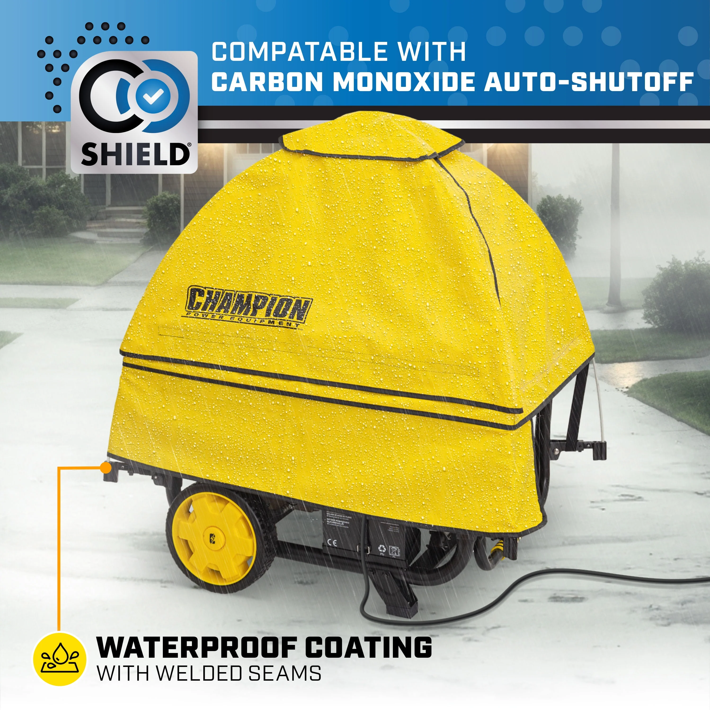 Champion Power Equipment Storm Shield Severe Weather Generator Cover by Gentent for 4000 to 12,500 Starting Watt Generators