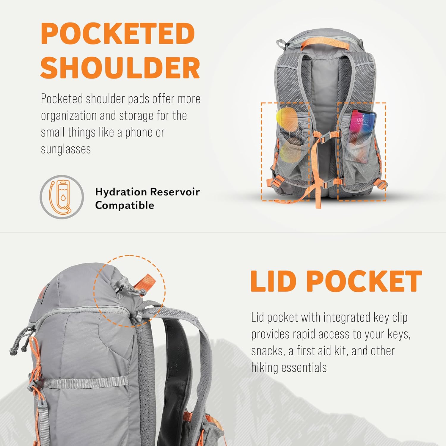 Mystery Ranch Gallagator 20 Daypack - Travel Bag to Hiking Backpack, Gravel, S/M