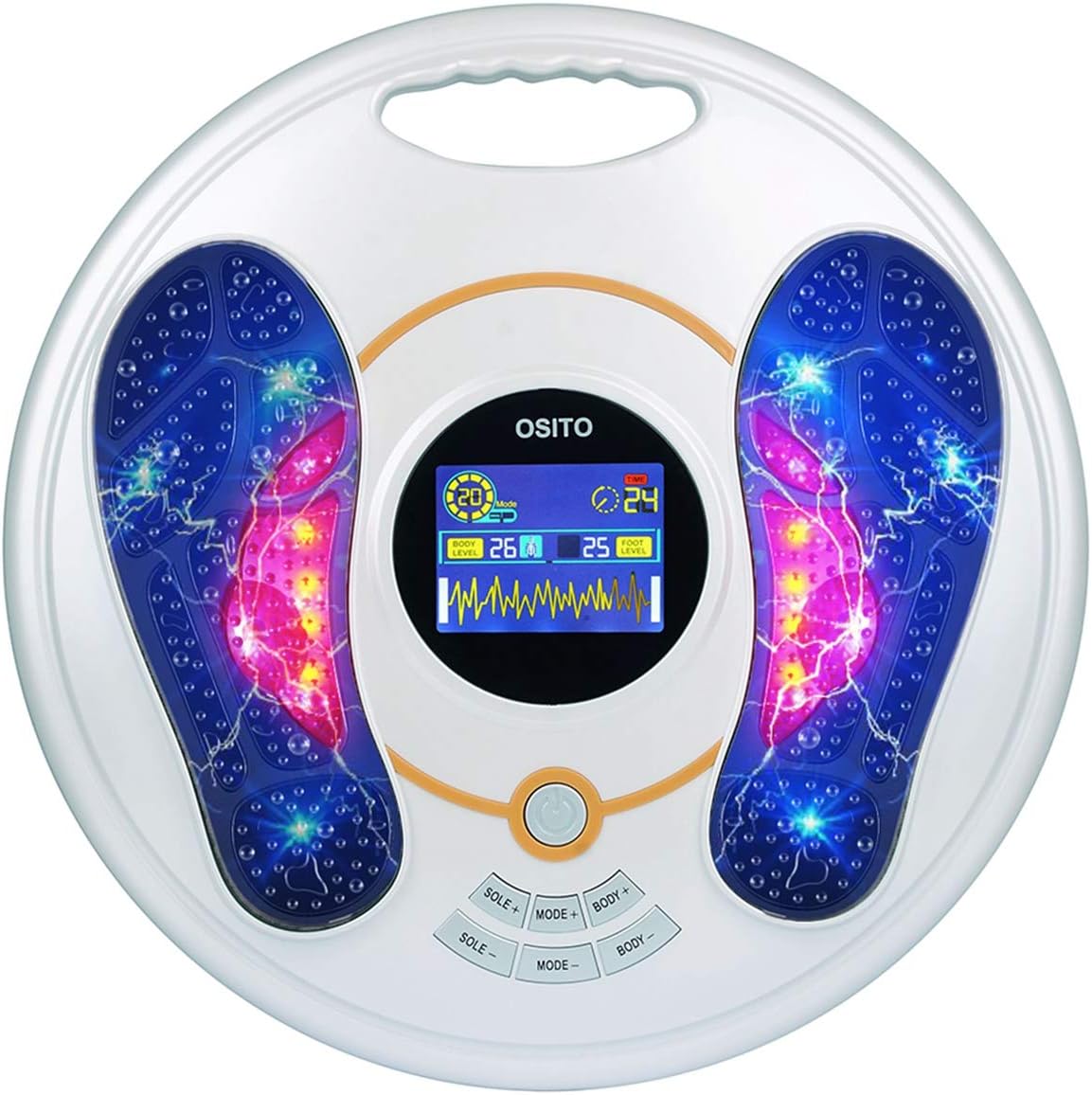 Electrical Pulse Foot Massager - Feet and Legs Massager Machine for Neuropathy - Electrical Nerve Muscle Massage with Infrared Remote and TENS for Body Pain Reflexology