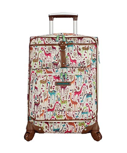 Lily Bloom Luggage Set 4 Piece Suitcase Collection With Spinner Wheels For Woman (Giraffe Park)