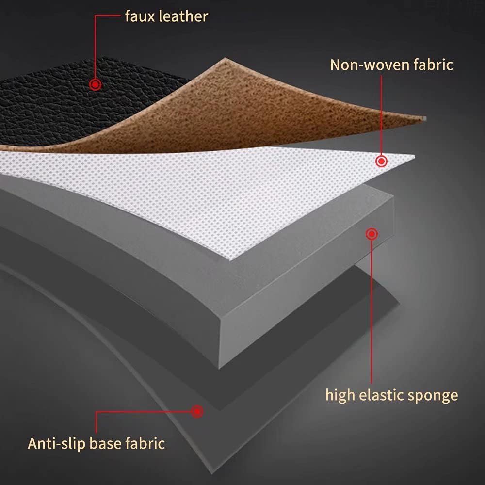 Car Seat Covers Custom Fit Full Set Seat Covers Compatible with Kia Soul 2015 2016 2017 2018 2019 2020 2021 Waterproof Faux Leather Vehicle Cushion Cover with Airbag