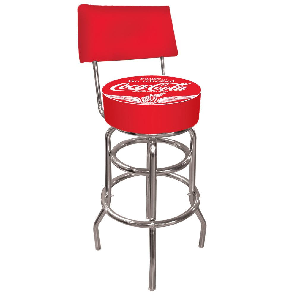 Trademark Wings Coca Cola Pub Stool with Back