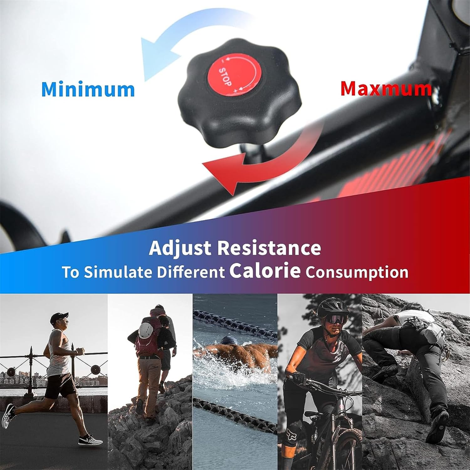 Exercise Stationary Bike 330 Lbs Weight Capacity, Spin Indoor Cycling Bike with LCD Monitor and Comfortable Seat Cushion for Home Gym Cardio Fitness Training