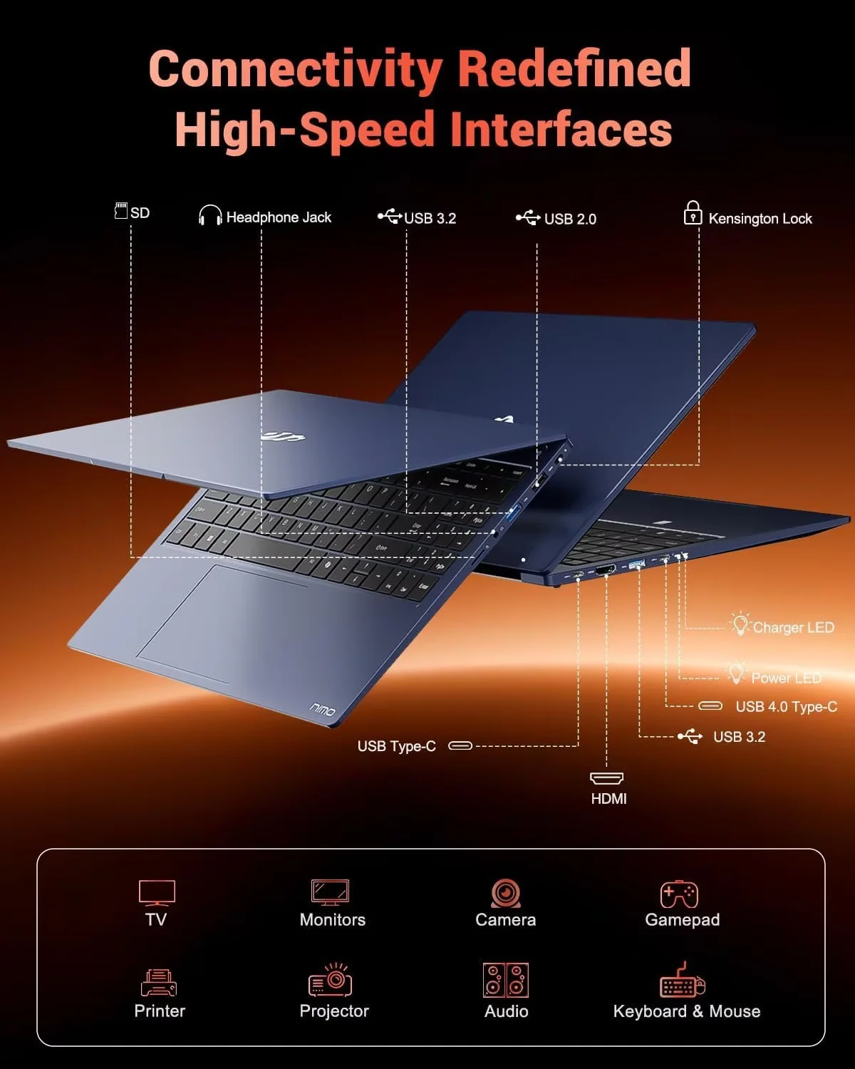 15.6" Gaming Laptop-IPS FHD, AMD Ryzen 7 8745HS Radeon 780M GPU (Beat R9 6900HX, up to 4.9GHz) 32GB DDR5 RAM 2TB SSD 100W Type-C Computer with Fingerprint USB-C 4.0 Backlit Keyboard