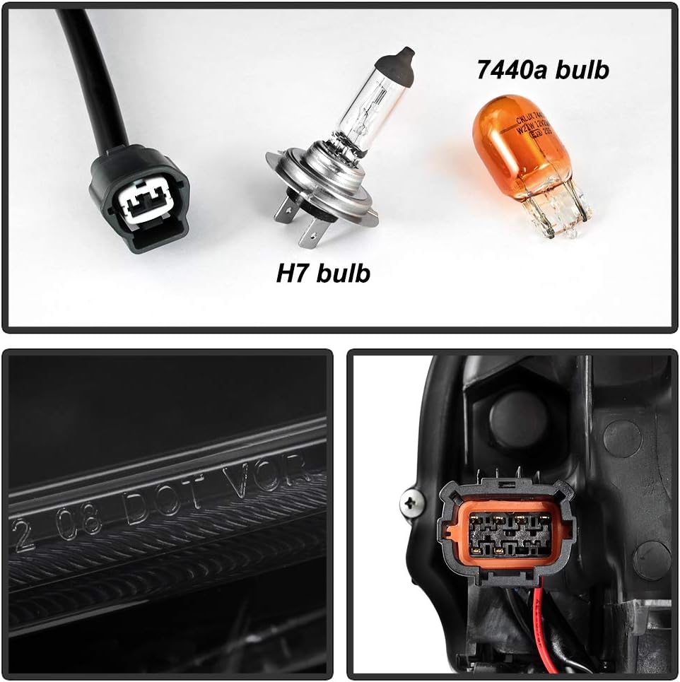 ACANII - For 2010-2013 Infiniti G37 11-12 G25 Q40 4-Door Sedan Black Smoke w/LED Tube Sequential Signal DRL Headlights
