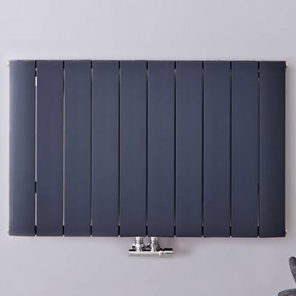 Hudson Reed Aurora - Hot Water Radiator - 24x22 x 37x22 - Horizontal European Design - Anthracite