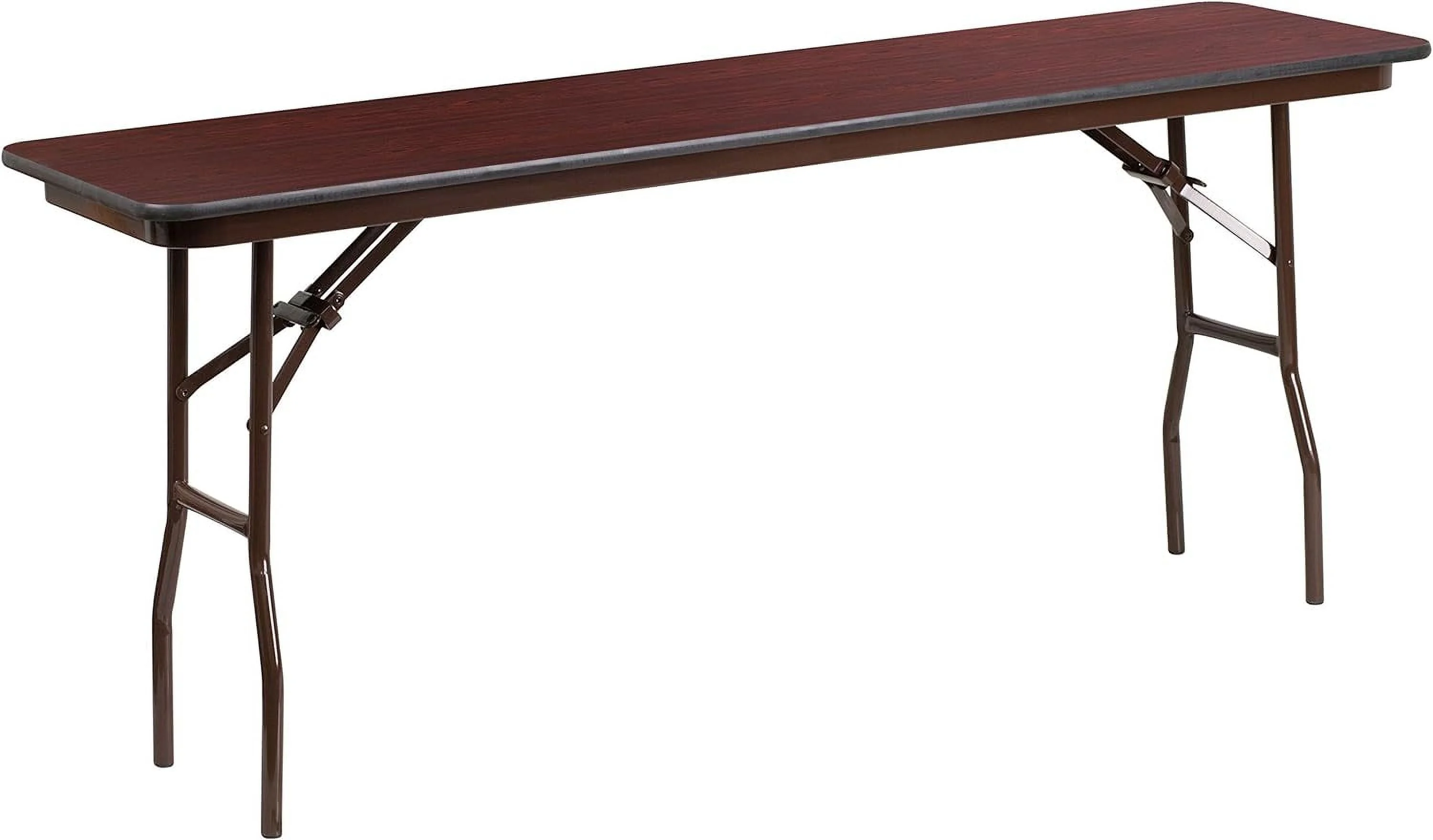 Mahogany Melamine Laminate Folding Training/Seminar Table - Event Table