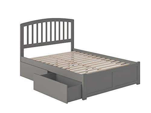 AFI Richmond Twin XL Size Platform Bed with Footboard & Storage Drawers in White