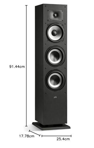 Polk Monitor XT10 Home Subwoofer, 10" Deep Bass Woofer, 100W Class D Amplification, Dolby Atmos, Auro 3D & DTS:X Compatible, Black