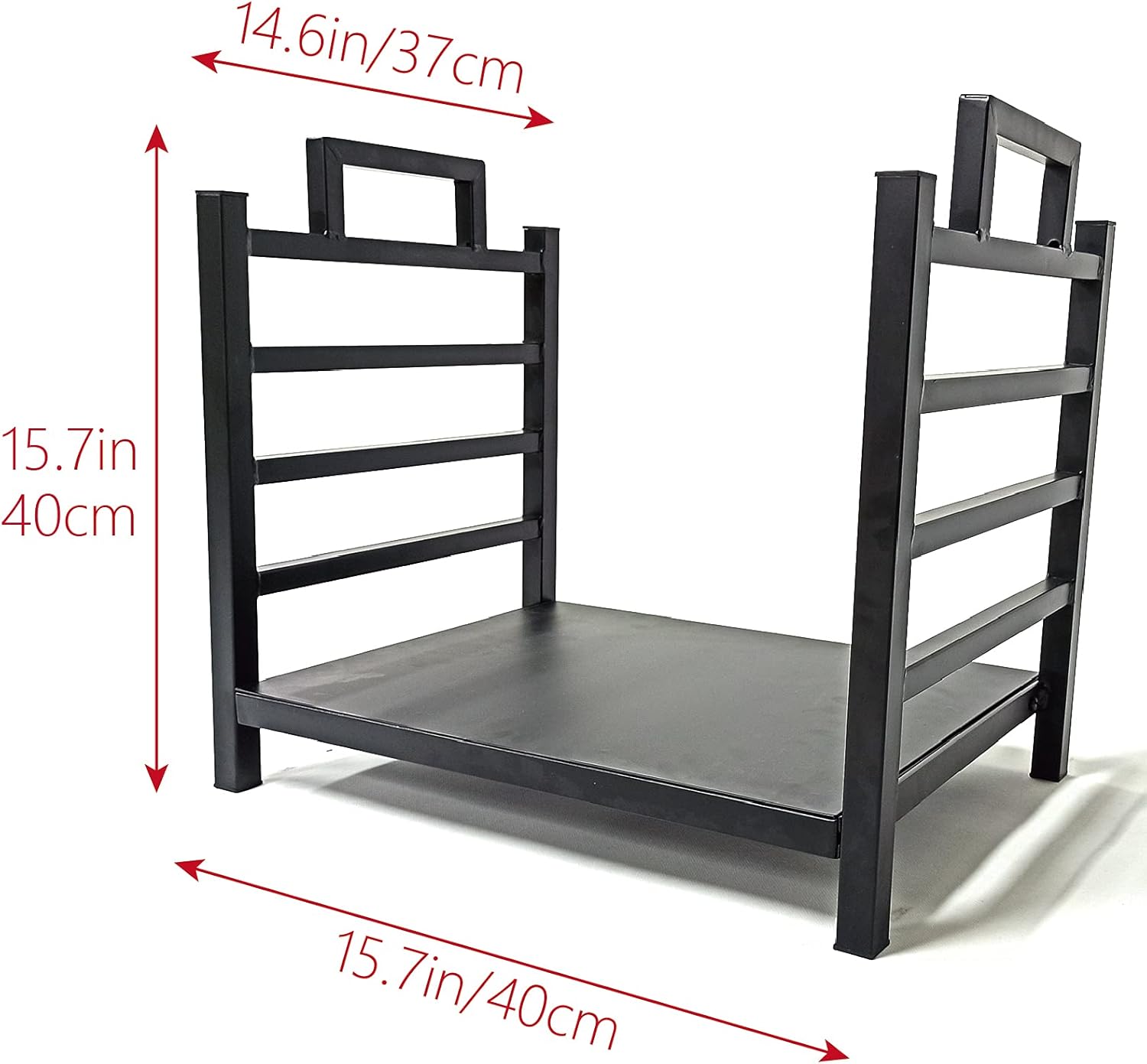 Meordi 17"metal wood rack,heavy duty wood rack for fireplace indoor,wood holders firewood small,modern log racks indoor for firewood tragbar