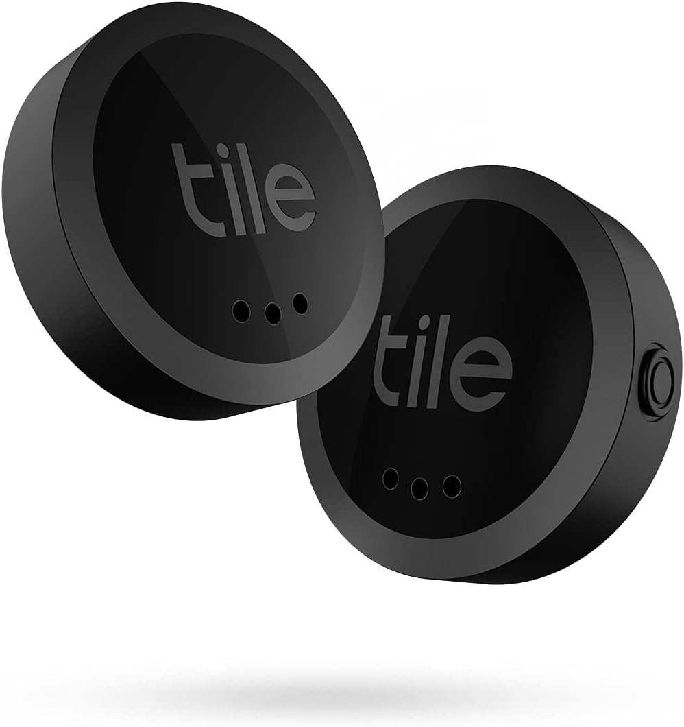 Tile Sticker (2022) 2-Pack. Small Bluetooth Tracker, Remote Finder and Item Locator, Pets and More; Up to 250 ft. Range. Water-Resistant. Phone Finder. iOS and Android Compatible.