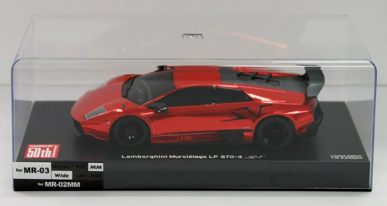 Kyosho MZP215CR Asc Autoscale Body Set Murcielago LP670 Chrome Red 50th Anniv.