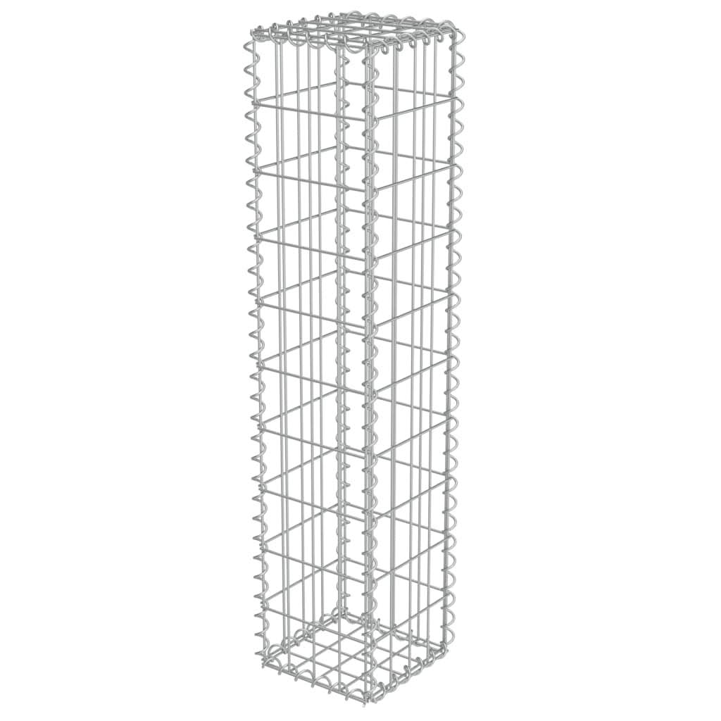 vidaXL Gabion Wall with Covers Galvanized Steel 354x22x19.7x22x19.7x22