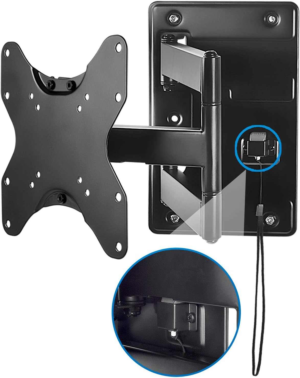 Mount-It! Lockable RV TV Wall Mount with Quick Release, Full Motion Flat Screen Bracket for Campers, Travel Trailers, RVs, Motorhomes and Marine Boats, Fits Most 23-43" VESA 100, 200, 77 Lbs Capacity Pack of 2