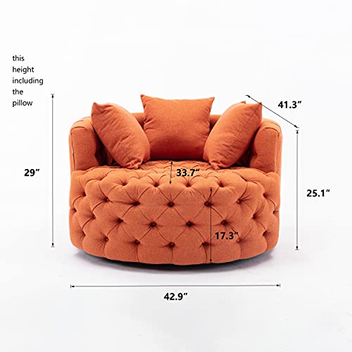 HomSof Swivel Accent Chair Chaise Lounge Indoor leisure Chair Barrel Modern Sofa Lounge Club Round Chair