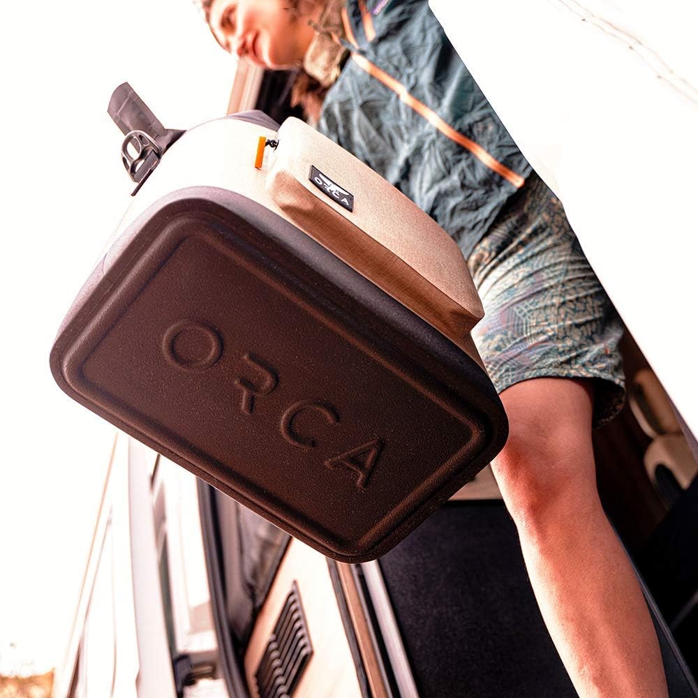 ORCA Walker Soft Side Tote Cooler | Temperature Insulated Bag Keeps Drinks Ice Cold All Day, Perfect for Beach, Park, Hikes, Picnics & More — Tan