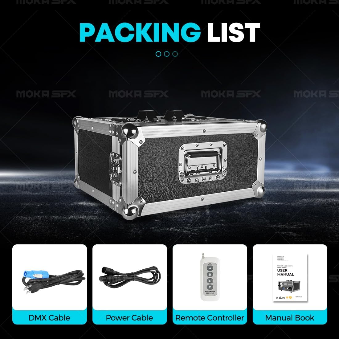 Silent Haze Machine Water-Based 1200W Professional Hazer Mist Fogger with Timer Flight Case for DJ Stage Show Theater