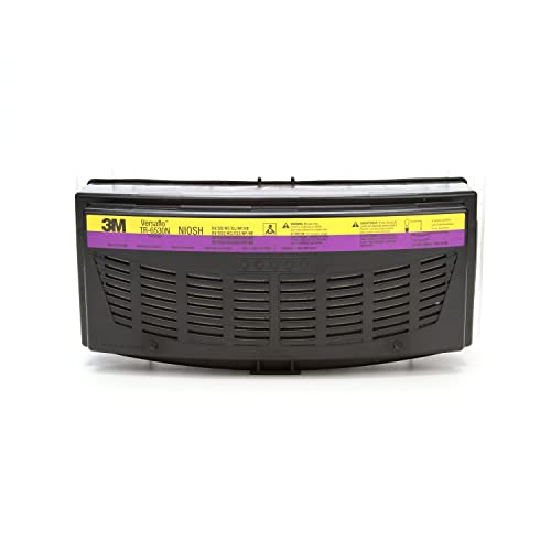 3M Versaflo Organic Vapor/Acid Gas/HEPA Cartridge TR-6530N, for TR-600/800 PAPR,Magenta/Yellow