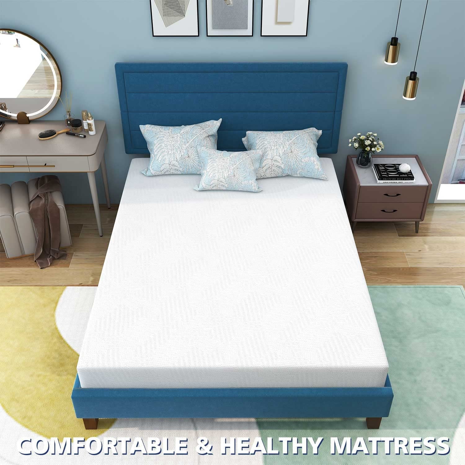 6" Full Mattress - Memory Foam Mattress 5-Layer Comfort Supportive Medium-Firm Mattress in a Box with Breathable Cover, Made in USA, CertiPUR-US Certified for Single Bed Guest Room