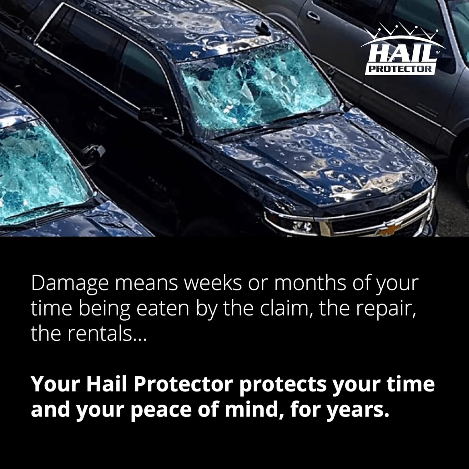 HAIL PROTECTOR CAR2 Size Portable Car Cover System for Coupes, Sedans and Wagons