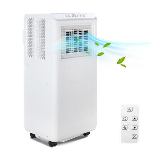 Acekool 8000 BTU Portable Air Conditioners, Portable AC with Remote Control for Room up to 350 Sq.Ft, 3-in-1 Functions/Digital Display/24 Hrs Timer/Caster Wheels for Home/Office/Dorms