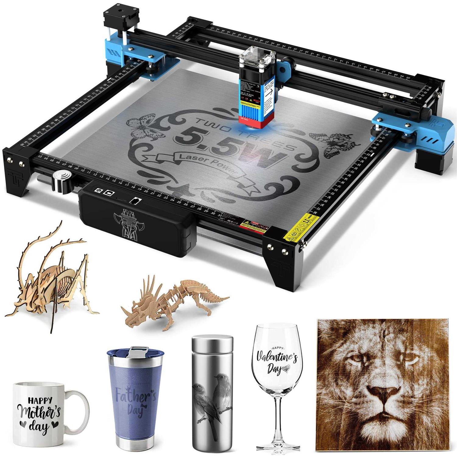 Twotrees TTS55 Pro Laser Engraver 40W Laser Engraving Machine 32 Bit Motherboard - Shop Hardware Tools Online Store