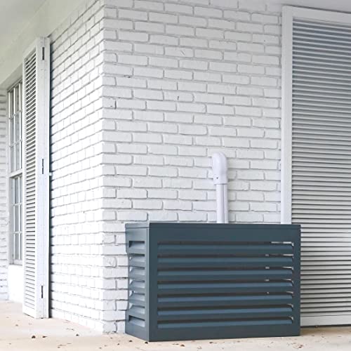 Airdeko's Mini Split AC Cover for Outside Units Sturdy Aluminum, Optimal Performance & Protection of Mini Split System Outdoor Condenser Compatible with Airdeko's Anti-Theft System