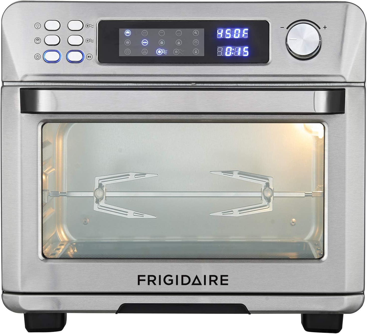 Frigidaire EAFO111-SS Air Fryer Oven, Digital, 26 Quart 10-in-1 Countertop Toaster Oven & Air Fryer Combo - Grill, Rotisserie, Dehydrator, Pizza Oven, & More, Stainless Steel,Silver