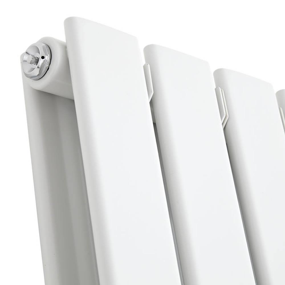 Hudson Reed Delta - Hot Water Radiator - 63x22 x 17x22 - Vertical European Design - White NAHBX018