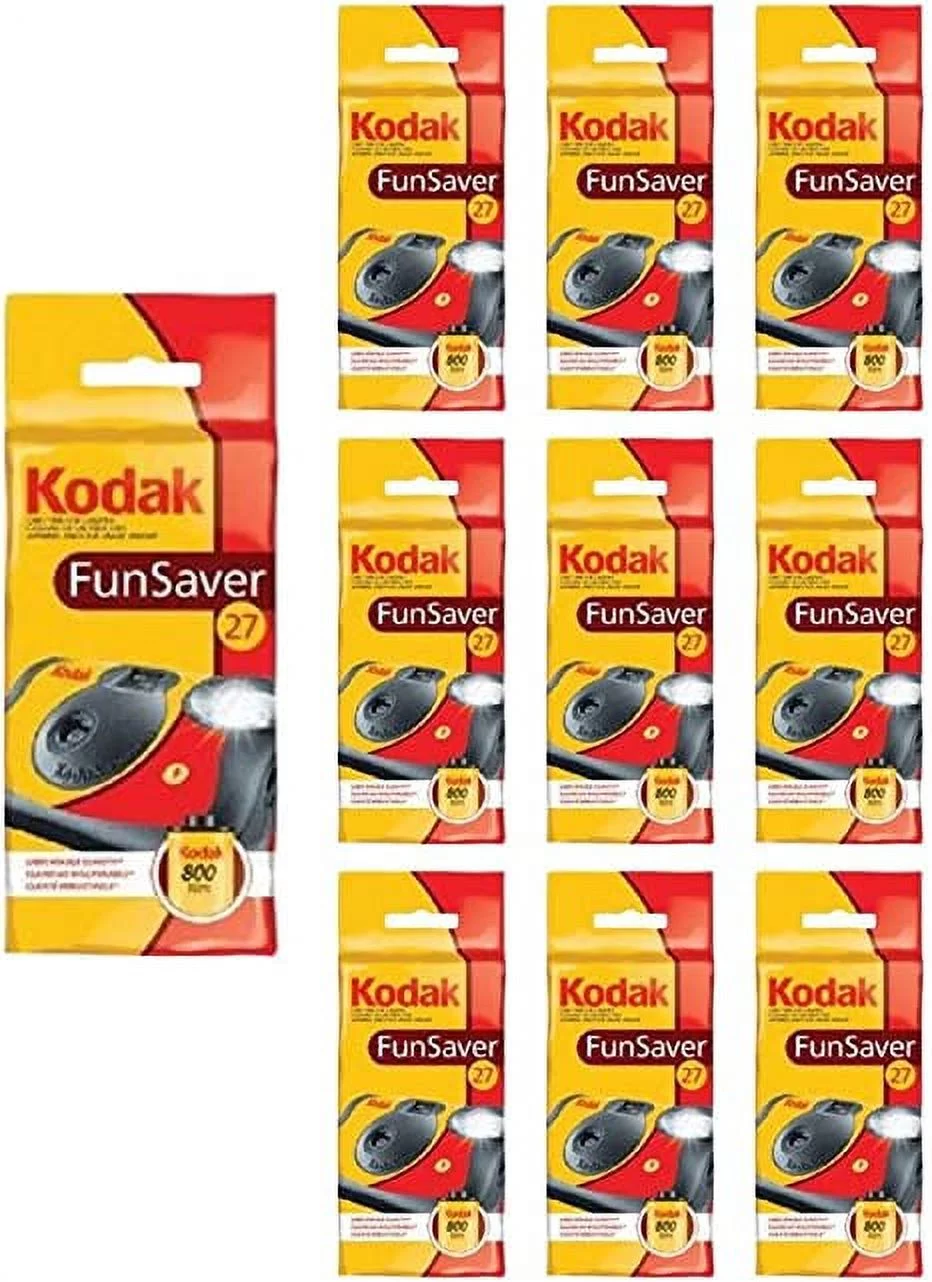 10x Kodak Disposable Camera FunSaver Flash 35mm Film One Time Use - Curated Treasures Market