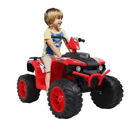 Battery Cars for Kids, Red 12V ATV Ride-On Car Toy, Rechargeable Battery-Powered 4-Wheeler ATV Quad Ride-On Car Toy, Ride on Toy