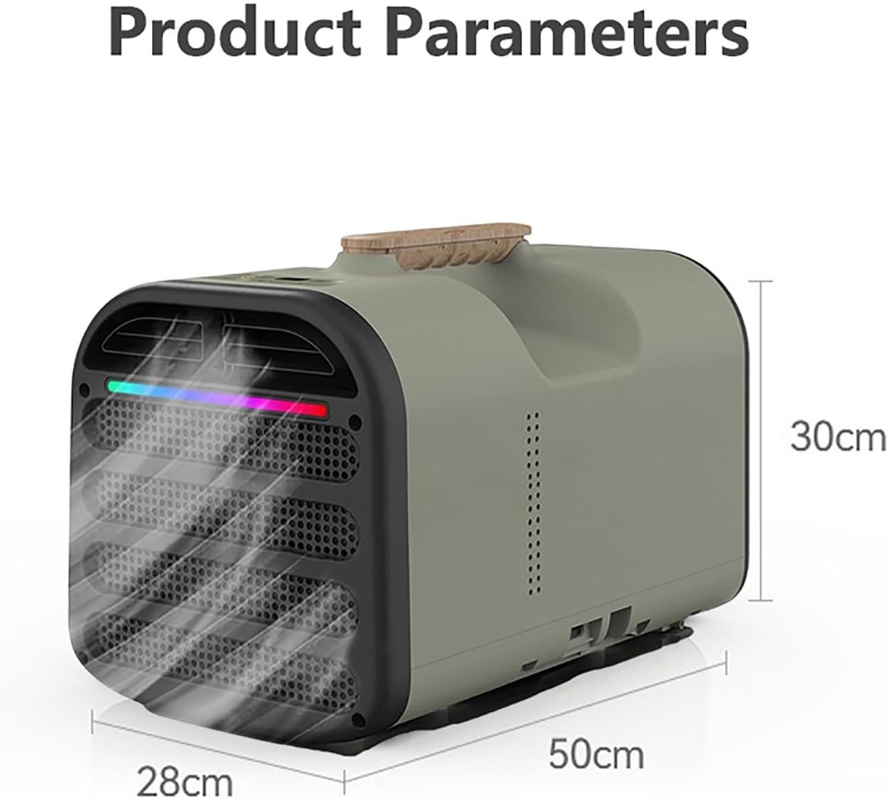 New Small Camping Air Conditioning, Portable Rv Air Conditioner, 1500W 5200BTU Fast Cooling, Dehumidification Mode, Remote Control, Low Noise