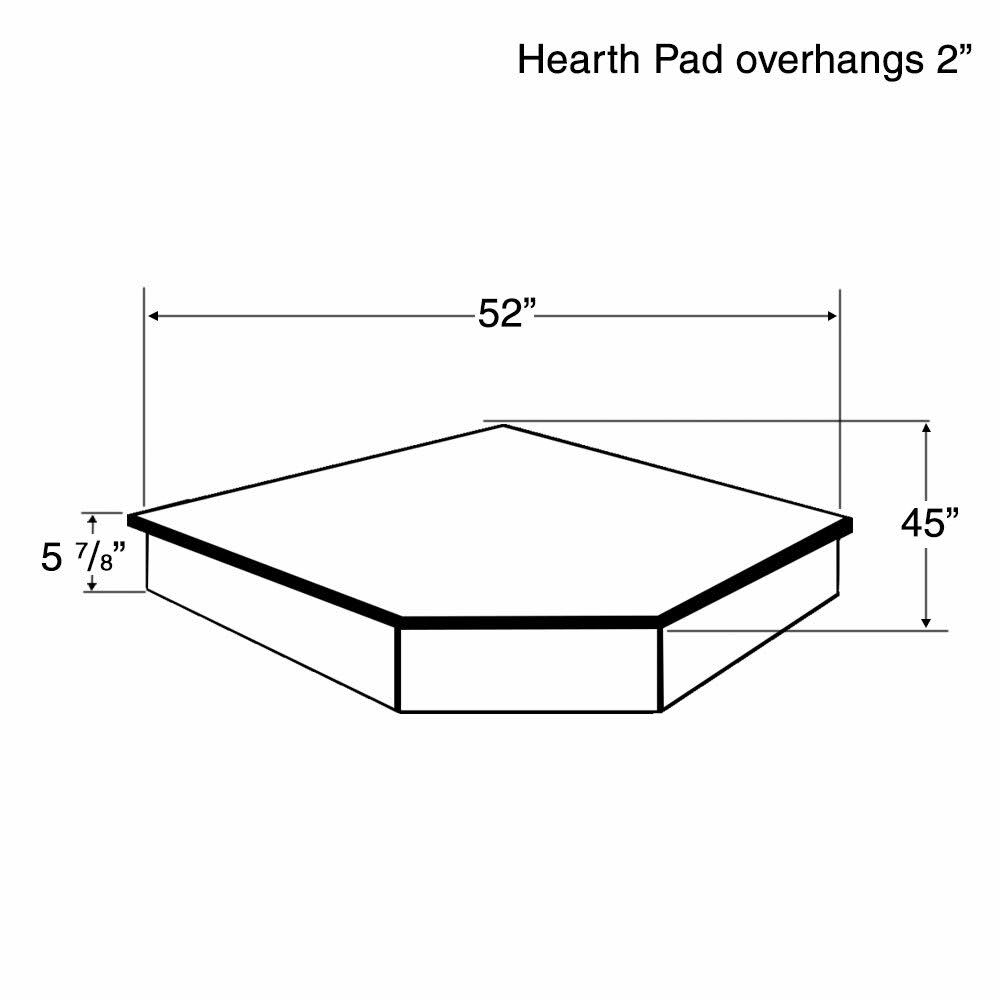 WoodEze French Camellia Single Cut 40'' x 40'' Hearth Pad Riser