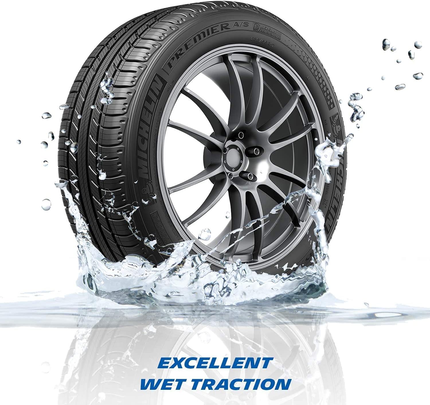 MICHELIN Premier A/S All-Season Radial Car Tire for Luxury Performance and Passenger Cars; 225/45R18 91V