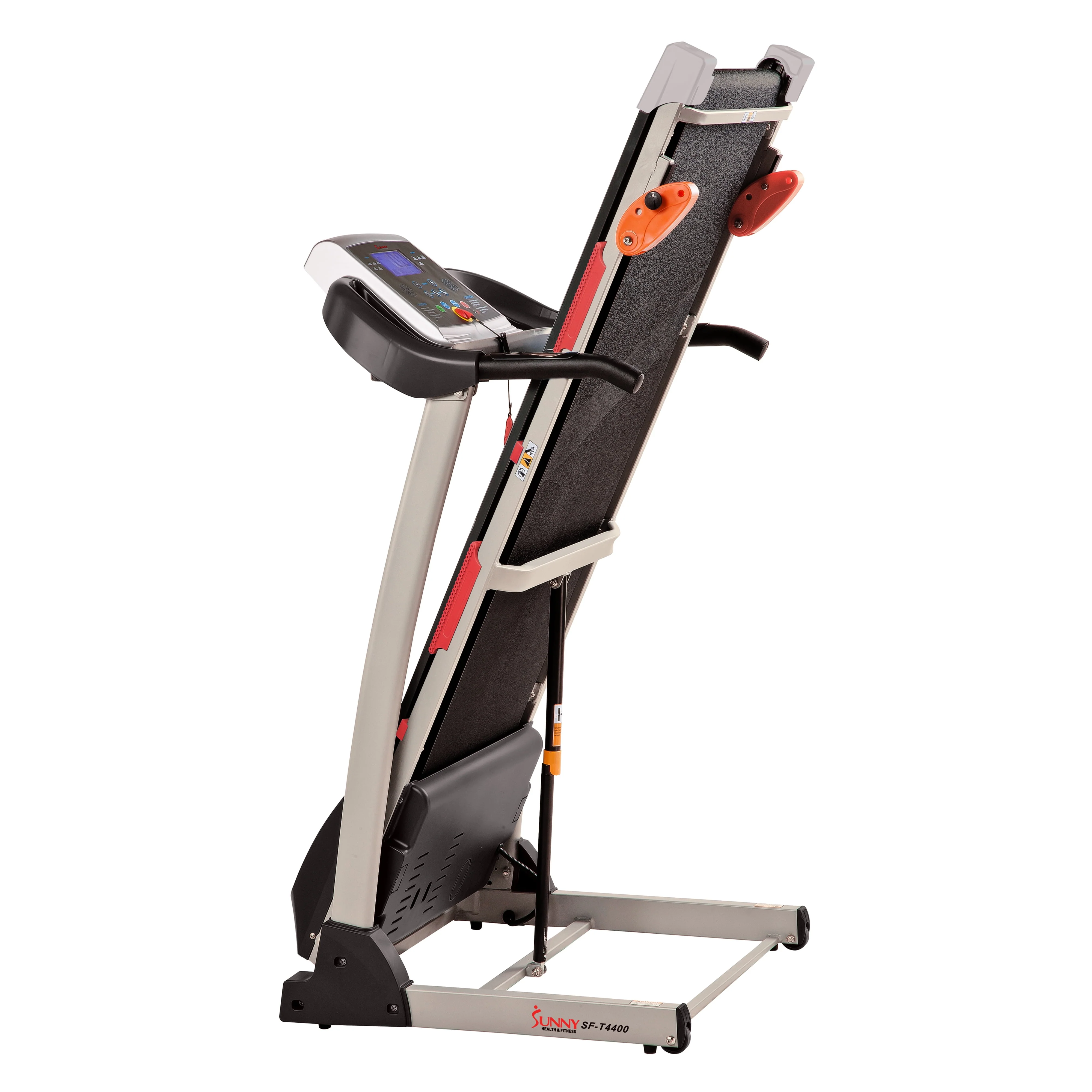 Sunny Health & Fitness Treadmill with Manual Incline, Pulse Sensors, Folding, LCD Monitor for Exercise SF-T4400