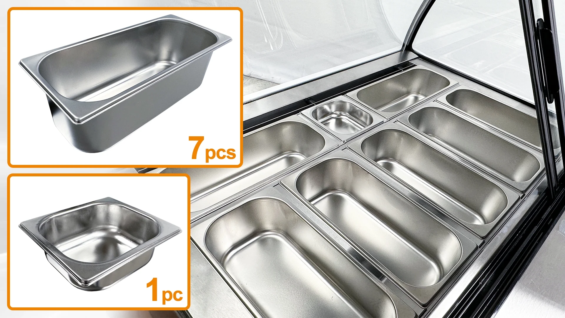 42" Gelato Dipping Cabinet Cooler Depot 7 pan DW-7R