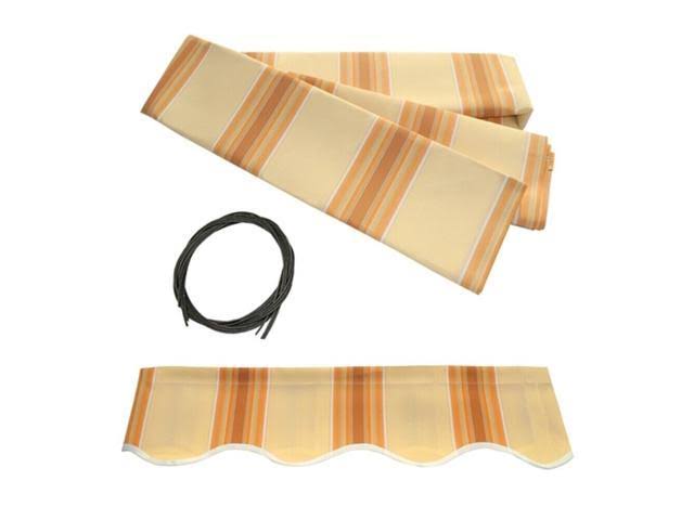 Aleko Motorized Retractable Home Patio Canopy Awning 13x10 Multi Yellow