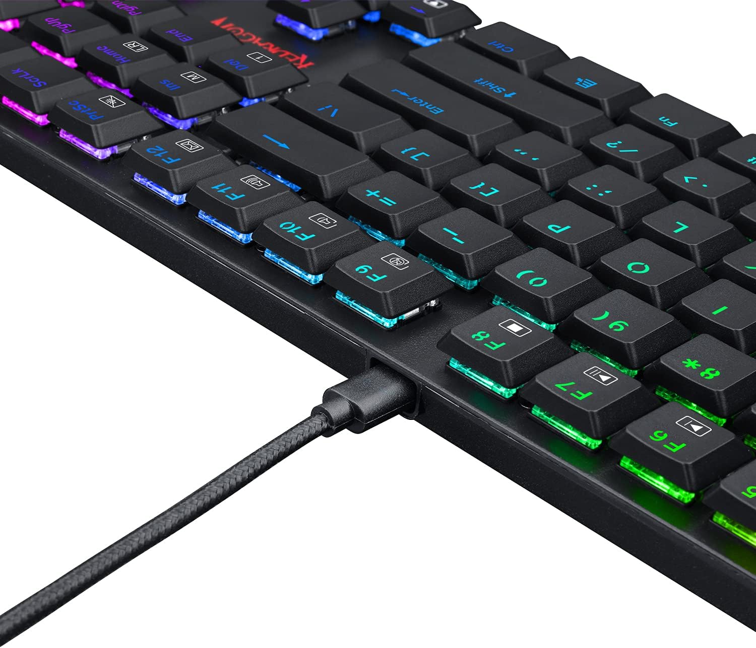 Redragon K535 Wireless, Bluetooth Mechanical Gaming Keyboard, RGB Backlit with Low Profile Blue Switches for Windows Gaming PC Pack of 2