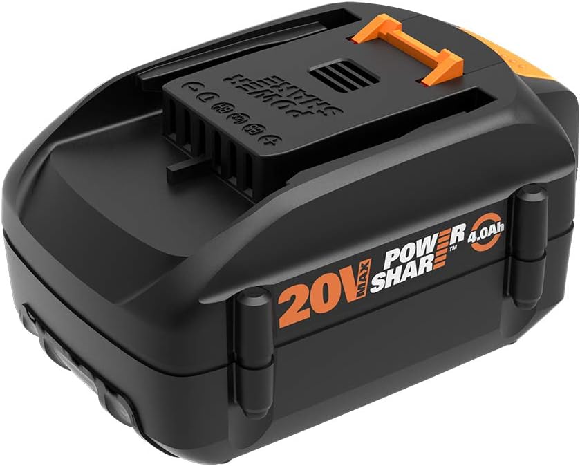 WORX WA3578 - PowerShare 20V 4.0Ah, Lithium Ion High Capacity Battery, Orange and Black