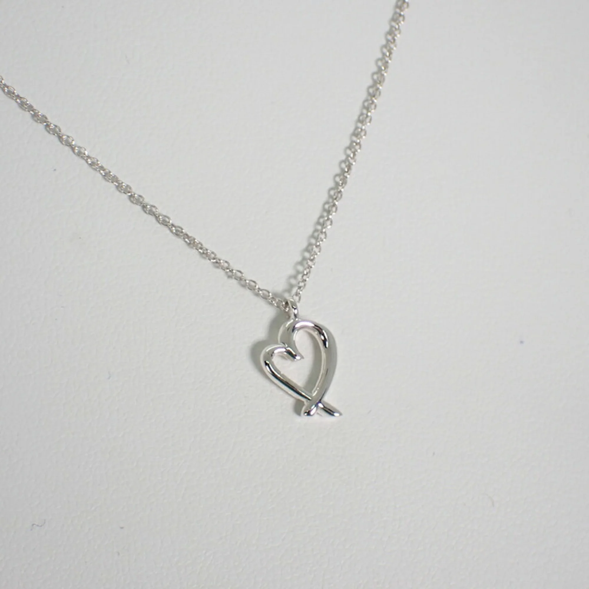 Pre-Owned TIFFANY 925 Loving Heart Pendant Necklace (Good)
