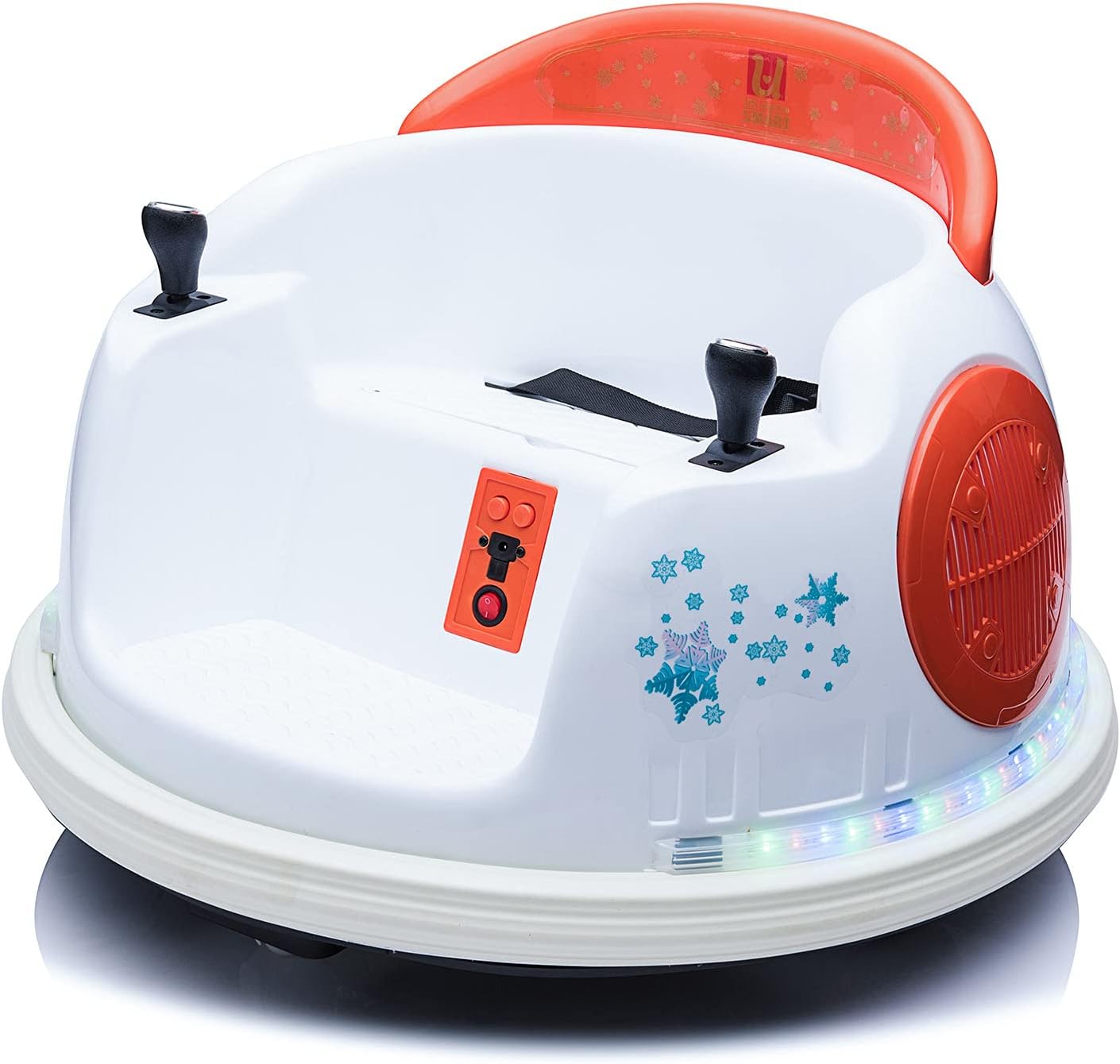 u URideon Ride On Bumper car for Kids, 6V Electric Vehicle Ride on Toys with Remote Control, Music,Colorful Flashing Lights,Battery Powered (Pink)