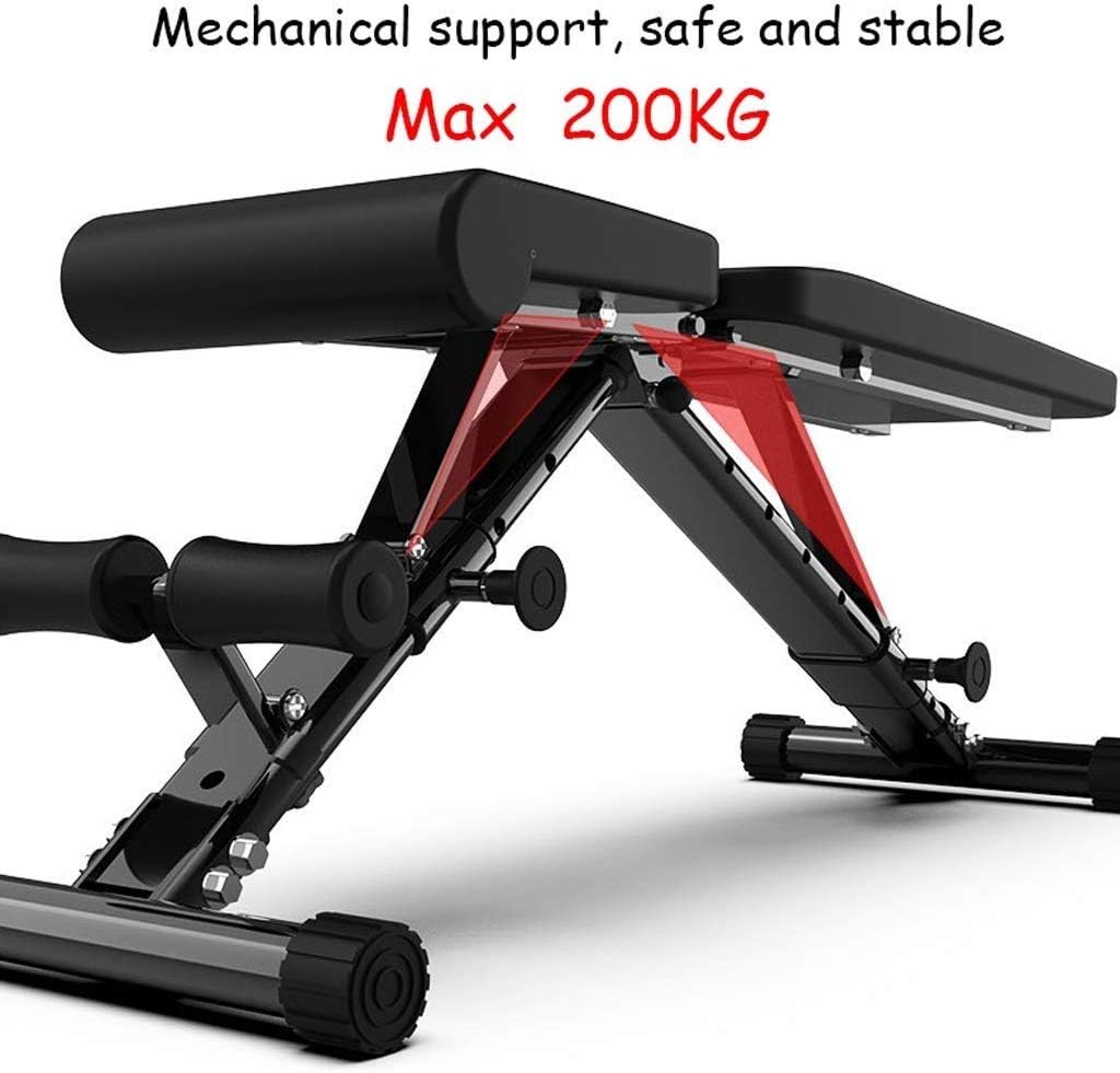 Adjustable Weight Bench - Utility Weight Benches for Full Body Workout Foldable Flat/Incline/Decline Bench Press Black Professional Dumbbell Bench for Home Gym