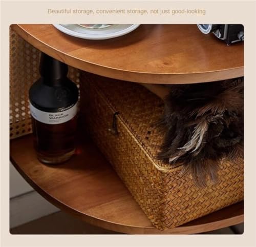 Corner Shelf Display Shelf 4 Tier Corner Shelf Wooden Corner Bookshelf Rattan Weaving Bookcase and Plant Stand for Living Room Bedroom Corner Bookshelf Corner Shelves(Log)