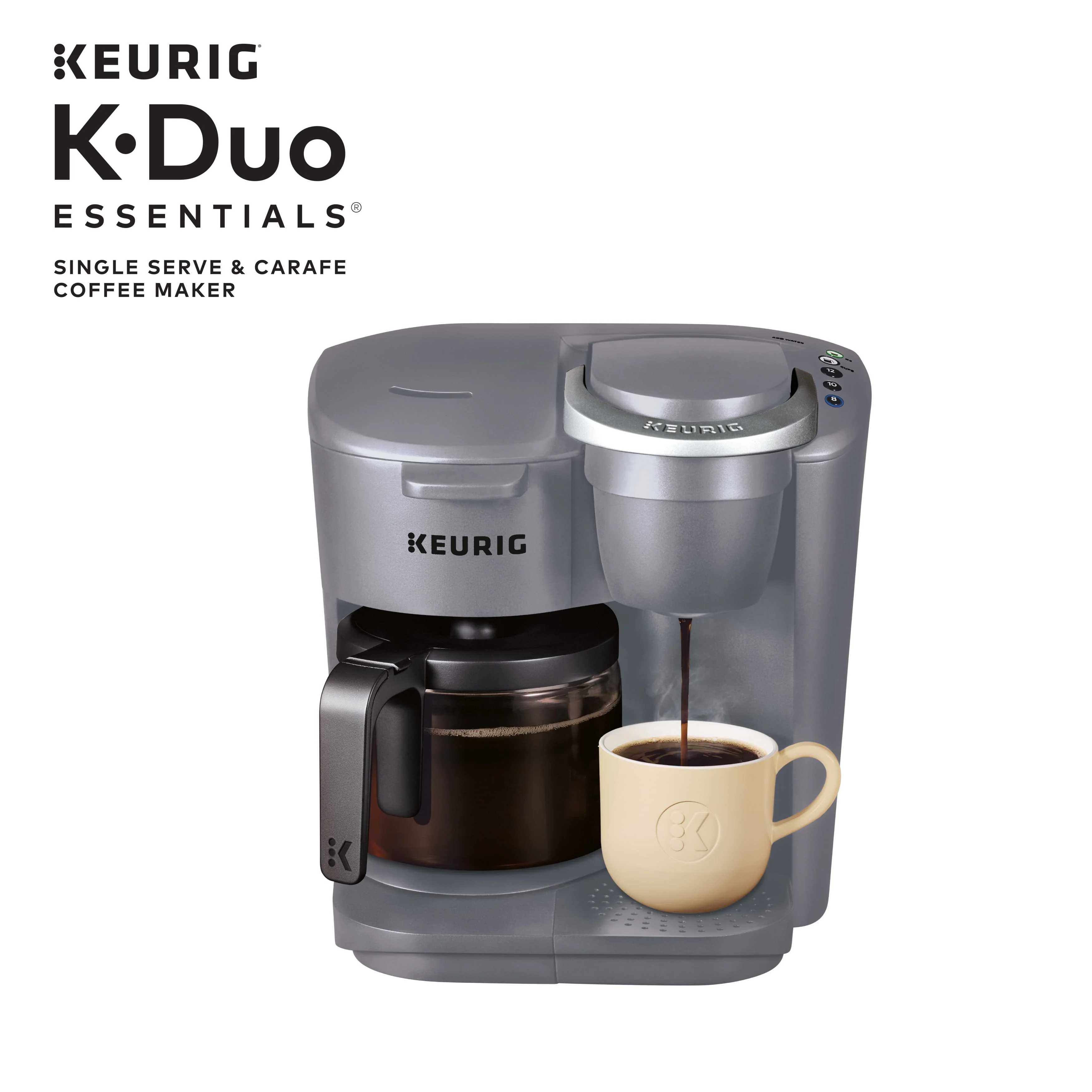 Keurig K-Duo Essentials Black Single-Serve K-Cup Pod Coffee Maker, Black