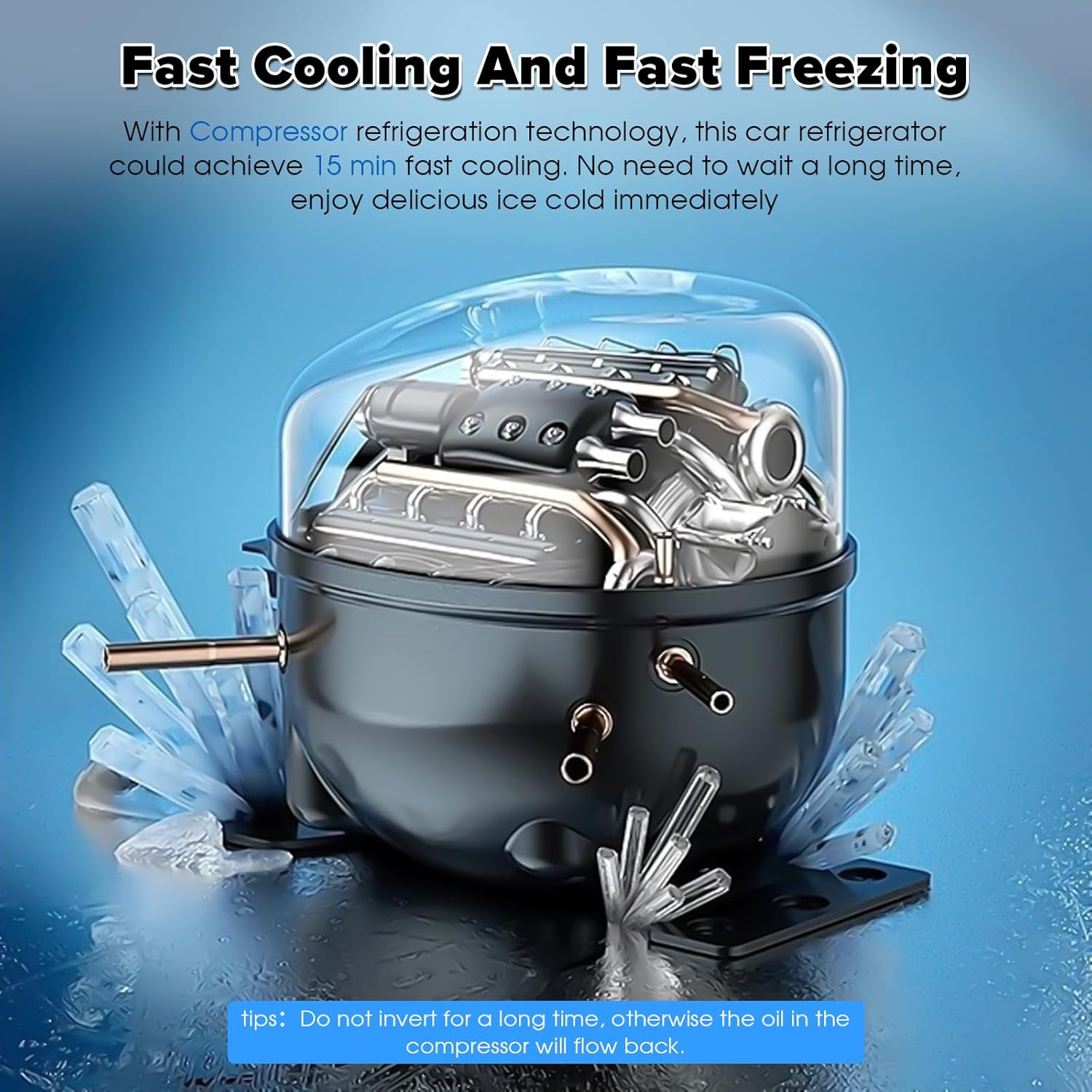 12 Volt Car Refrigerator, 48 Quart (45L) Dual Zone Electric Cooler -8°F-68°F, Compressor Portable Freezer with 12/24V DC 100/240V AC for Vehicles, Camping, Travel and Home Use