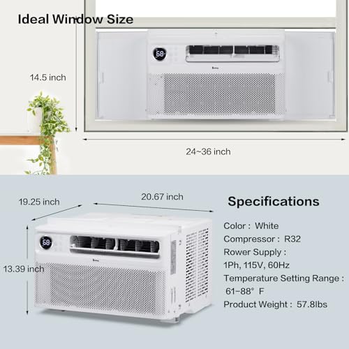 Winado Window Air Conditioner Inverter with Remote & APP Control