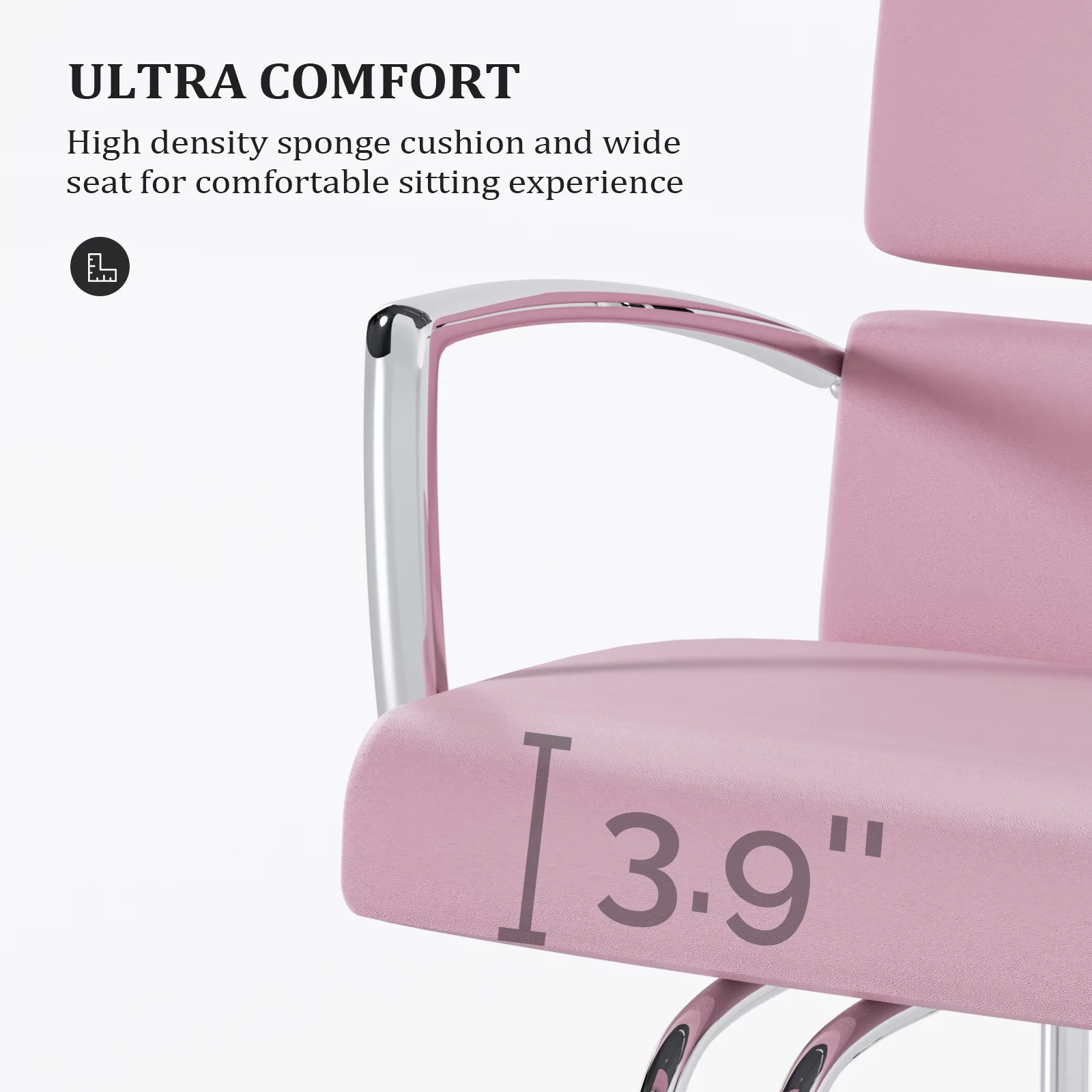 OmySalon Salon Chair Heavy Duty for Stylist, Barber Chair Pink 360 Degree Swivel, Hydraulic Pump for Hair Cutting, Beauty Spa Styling Hairdressing Tattoo Equipment