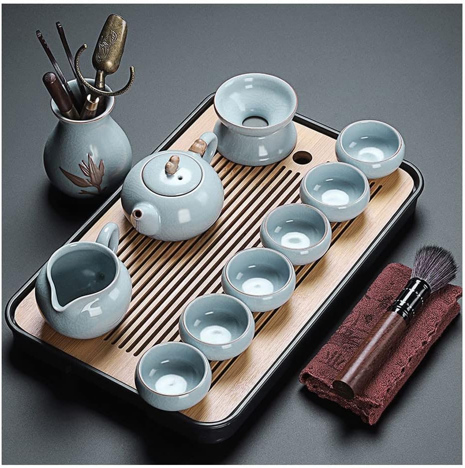 Tea Set chinese tea set teapot set gongfu tea set tea pot set Chinese Kungfu Tea Table Serving Tray Box for Tea Set Gongfu Tea Tray Set and Small Tea Tools Office